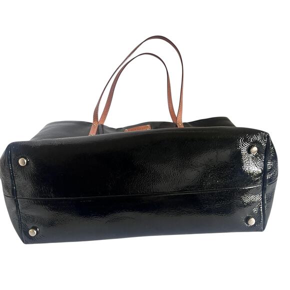 Kate Spade Tote Bag Womens Large Patent Leather Polka Dot Interior Shoulder - Picture 5 of 12